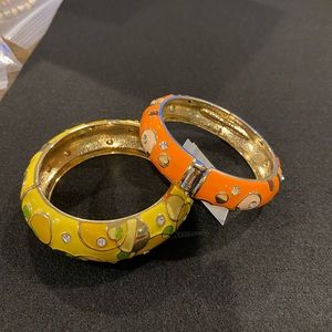 Hinged Enameled Bracelets